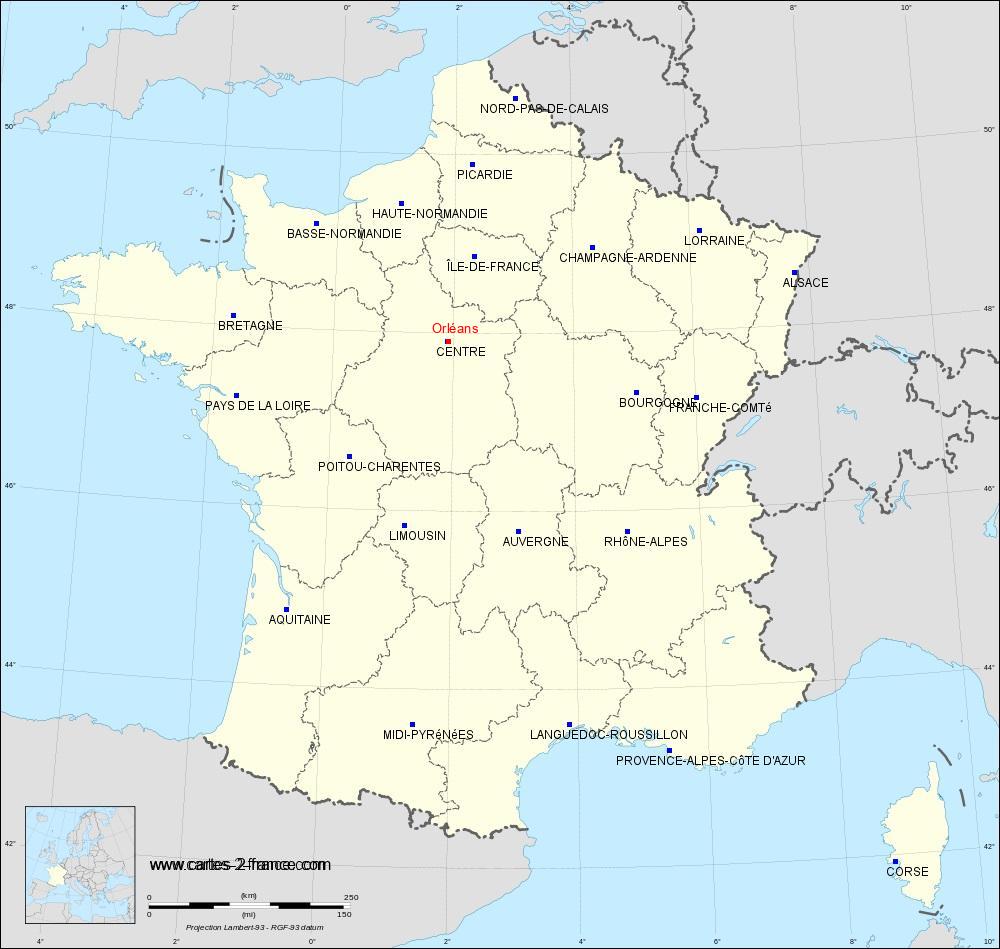 CARTE DE ORLéANS : Situation géographique et population de Orléans, code postal 45000