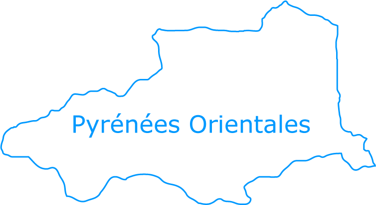 Carte du département Pyrénées-Orientales