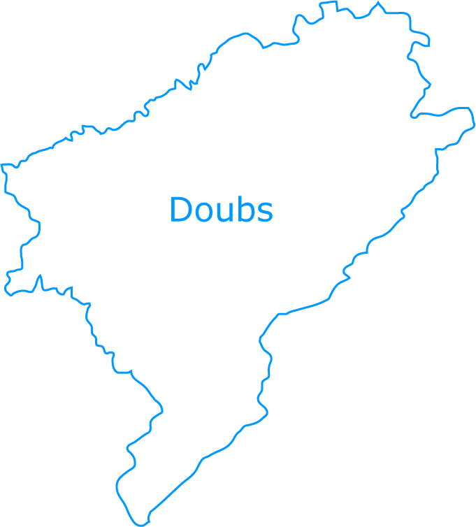 carte département du doubs