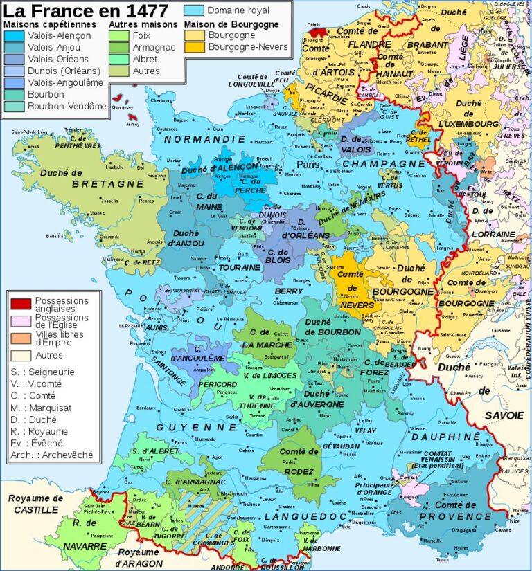 Carte de France en 1477