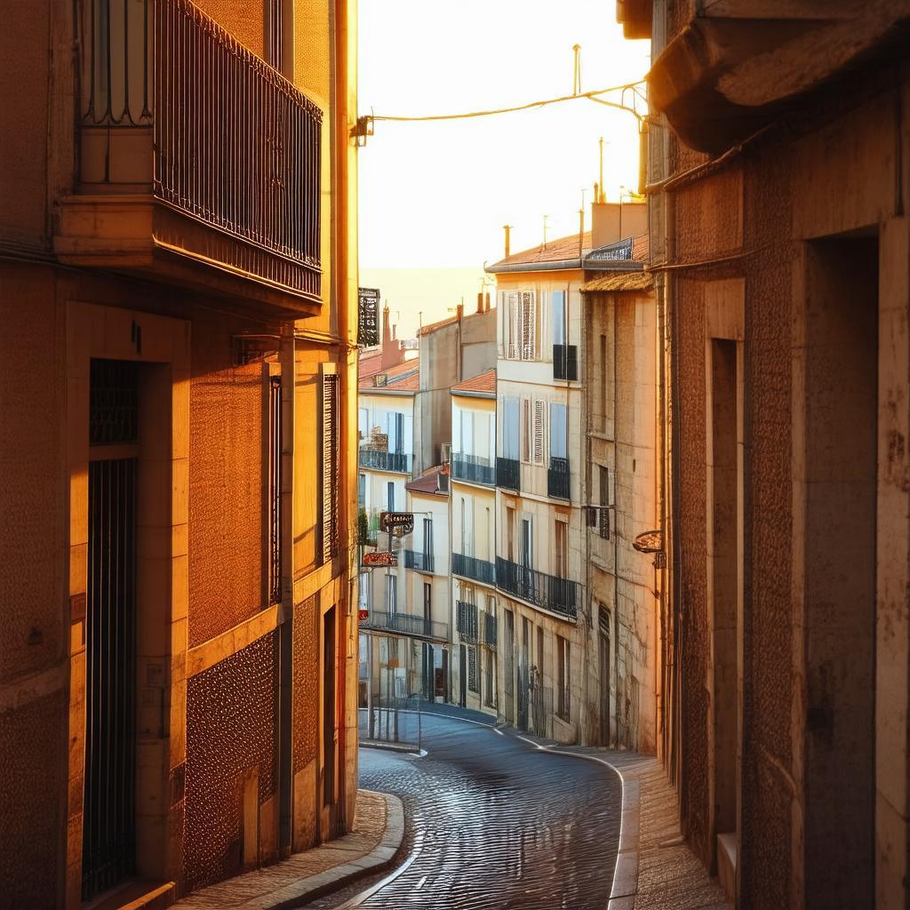Alleys of the Panier near the Old Port at sunset