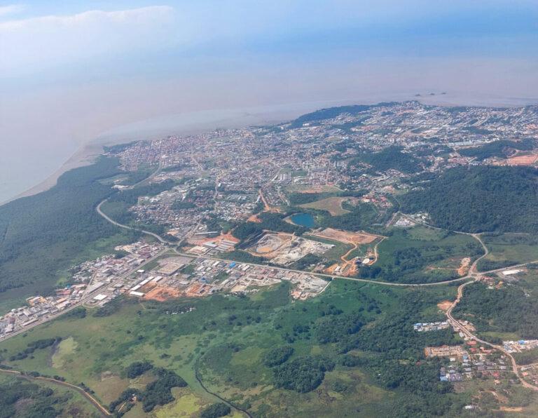 Vue aérienne de Cayenne