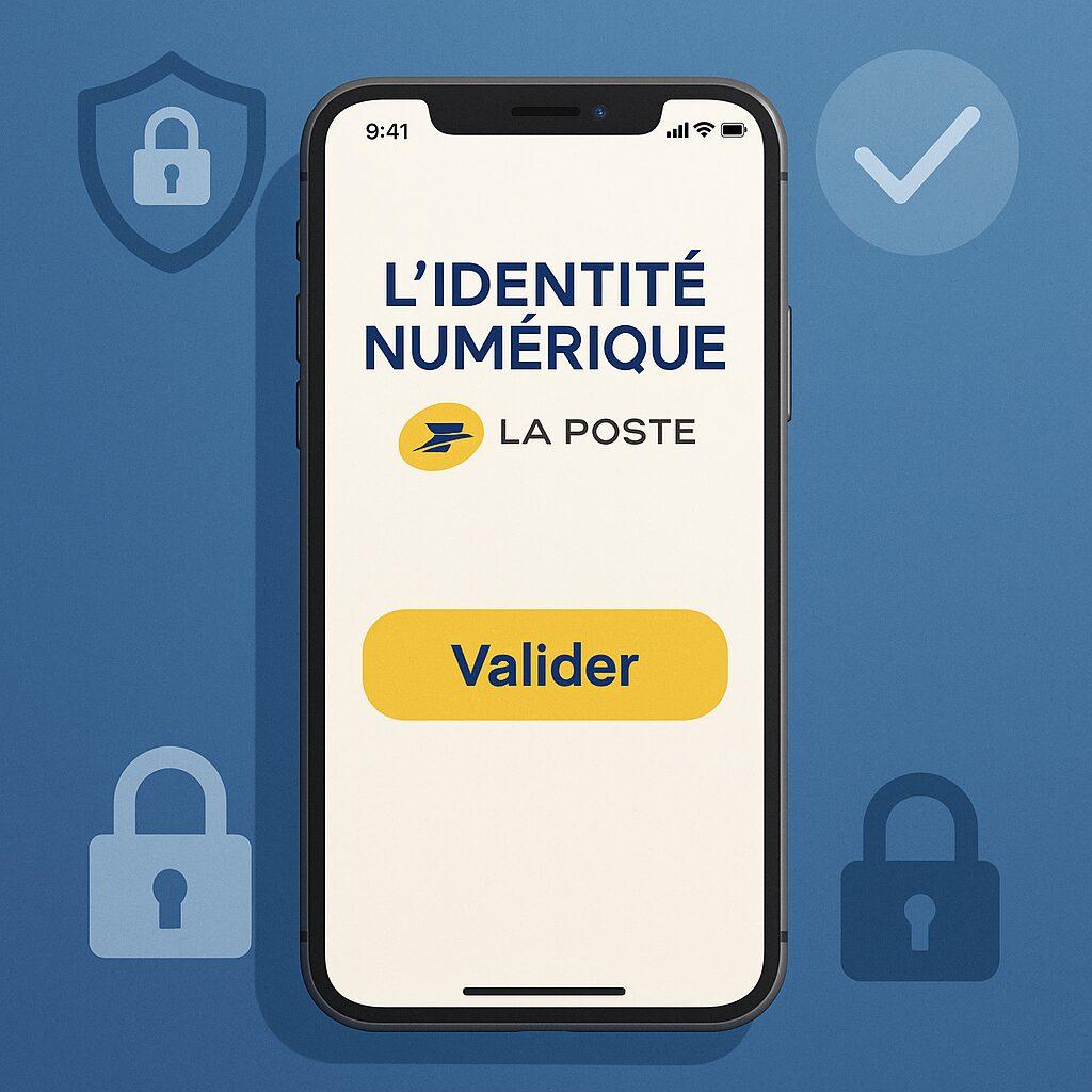Konzeptuelle Illustration der digitalen Identität La Poste