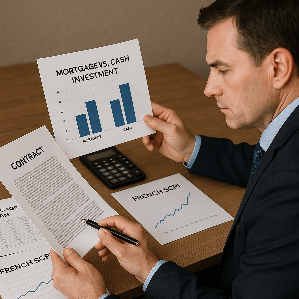 Vergleich zwischen SCPI-Investition auf Kredit und in bar