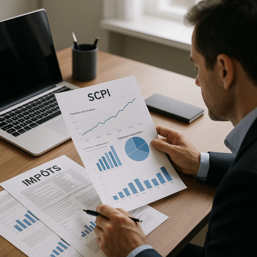 Investor analysiert SCPI-Diagramme zur Steueroptimierung