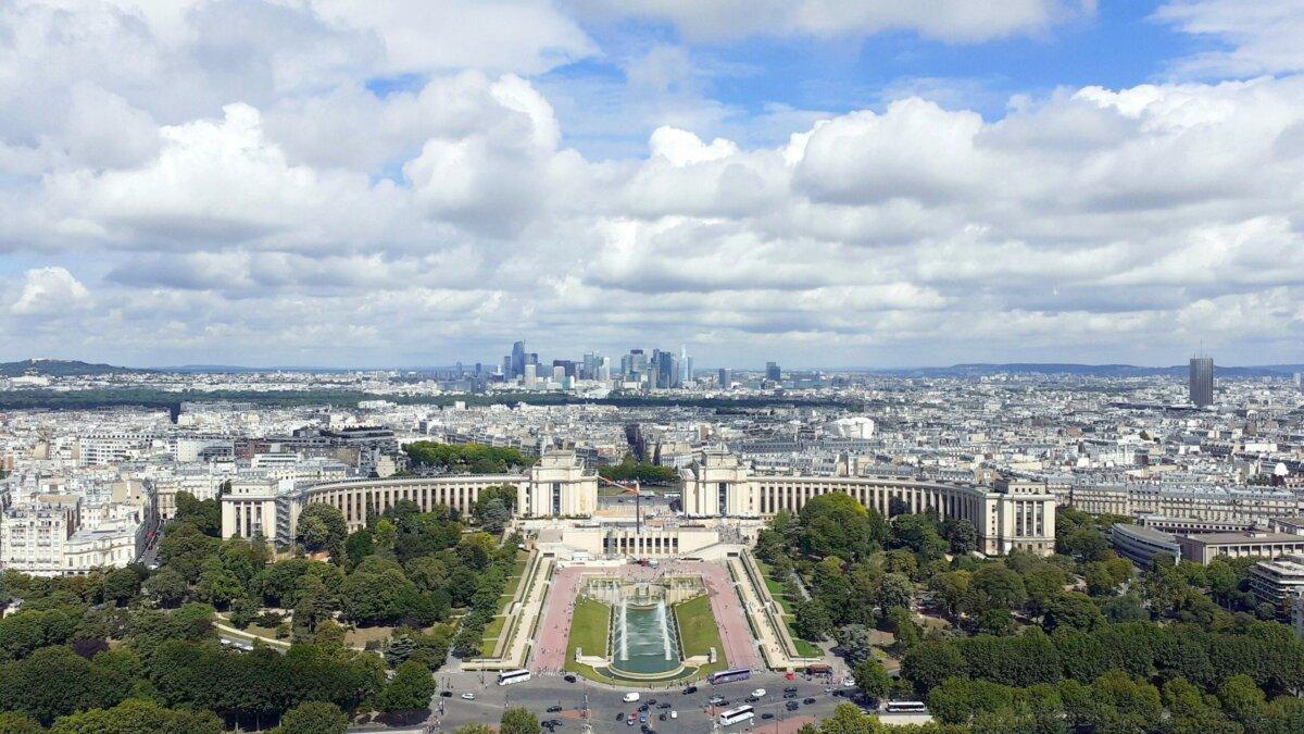 View of Paris from the Eiffel Tower with La Défense in the distance: symbolic of business trajectories