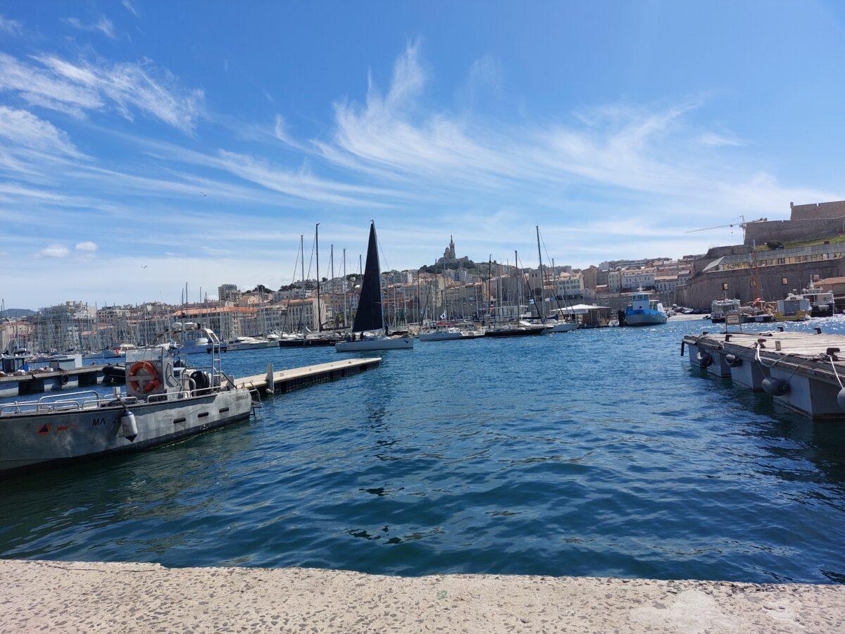 Marseille: view of the Old Port and Notre-Dame de la Garde