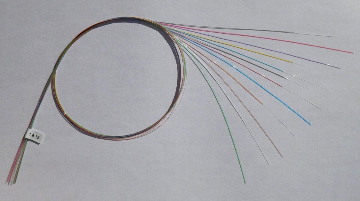 Faisceau de fibres optiques illustrant le réseau FTTH