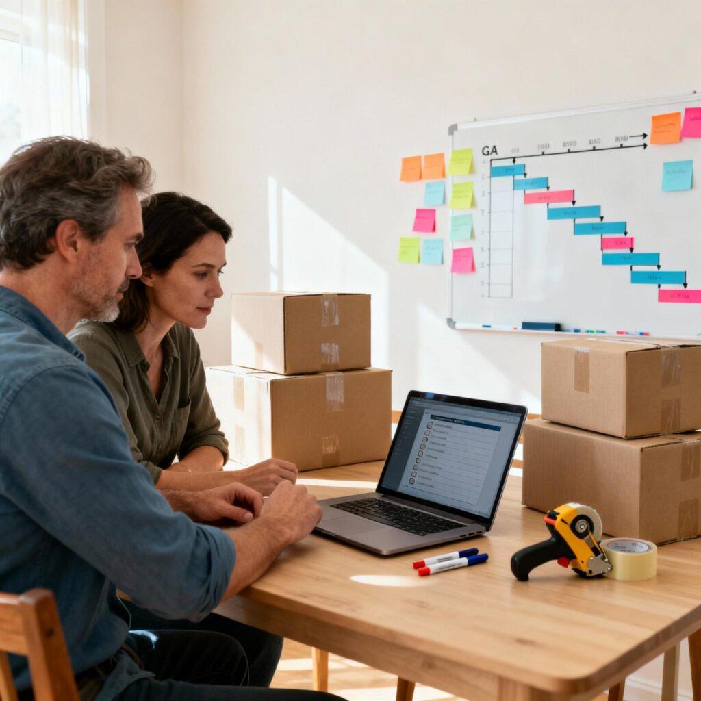 Even before the boxes, there is the project: plan, compare, choose the right date and the right support.