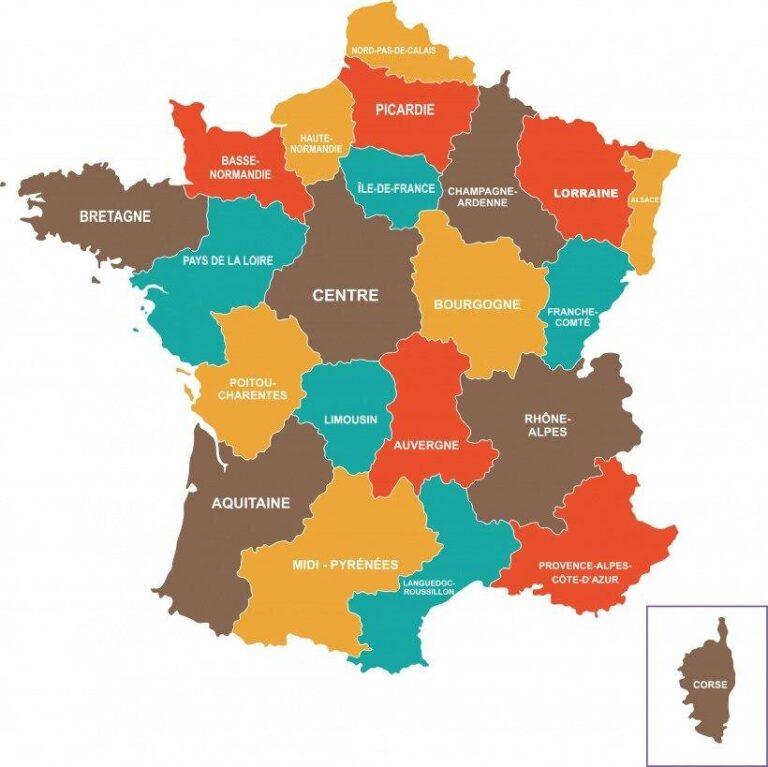 Carte de France des régions