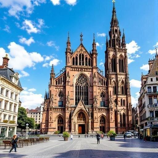 cathédrale panoramique Strasbourg vue extérieure