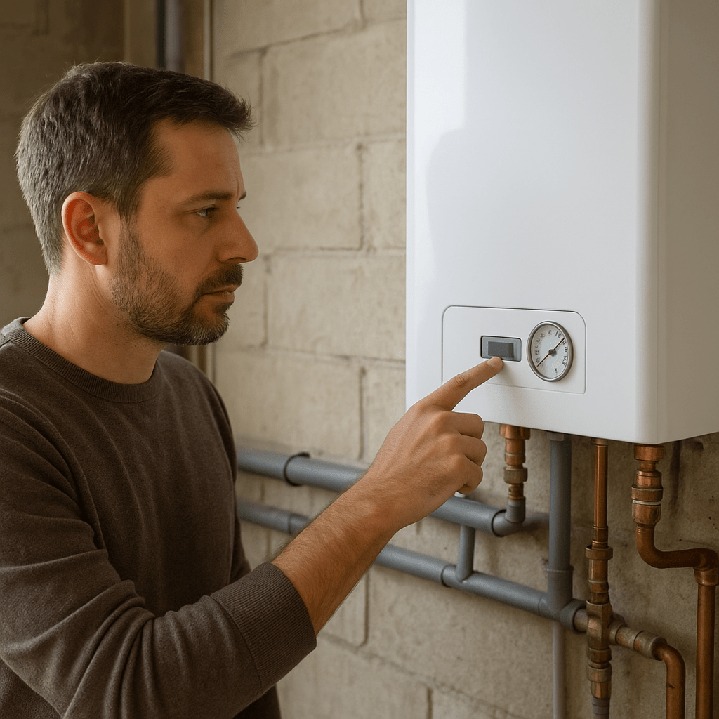 Contrôle de pression d'une chaudière à condensation
