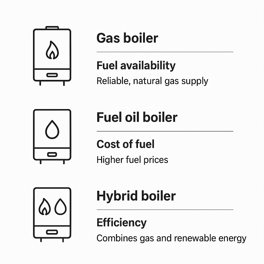 Critères chaudière à condensation et comparaison gaz fioul hybride