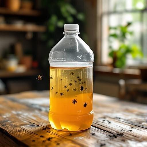 Piège à mouches DIY dans une bouteille en plastique