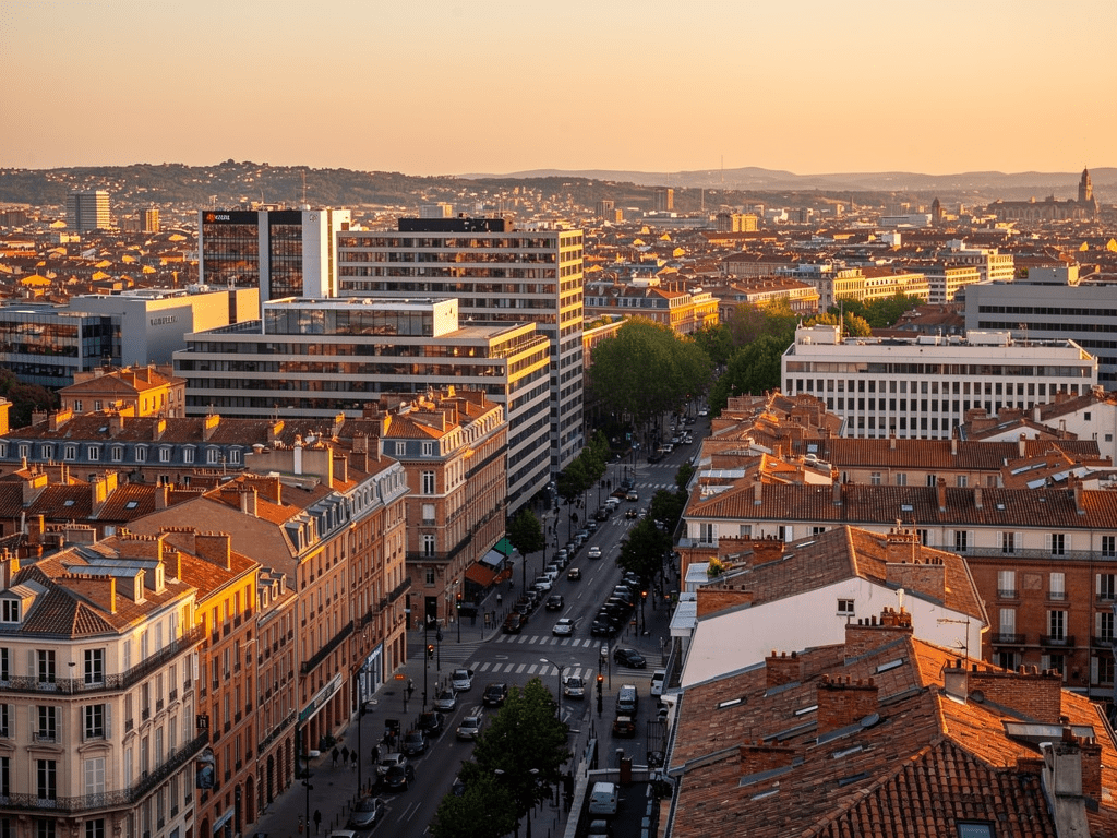 Städtische Ansicht von Toulouse, Beispiel einer attraktiven Metropole in den regionalen Bevölkerungsprojektionen in Frankreich