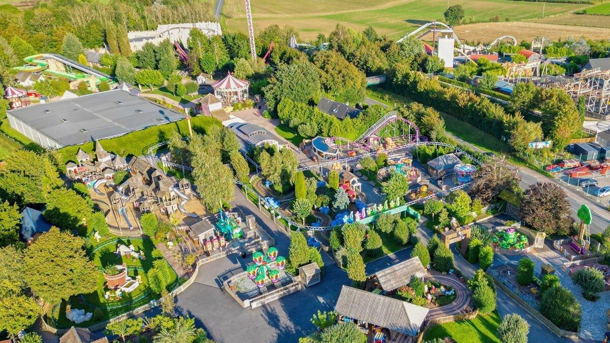 Luftaufnahme des Parc du Bocasse in der Normandie