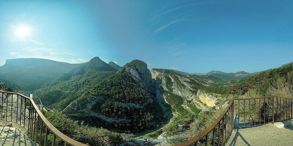 Panorama der Verdonschlucht in 3 Tagen vom Point Sublime aus
