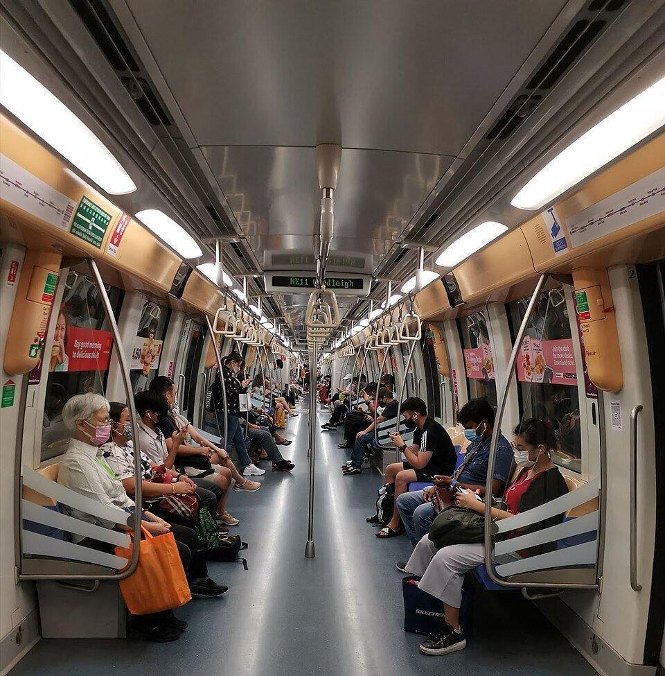 Train MRT à Singapour