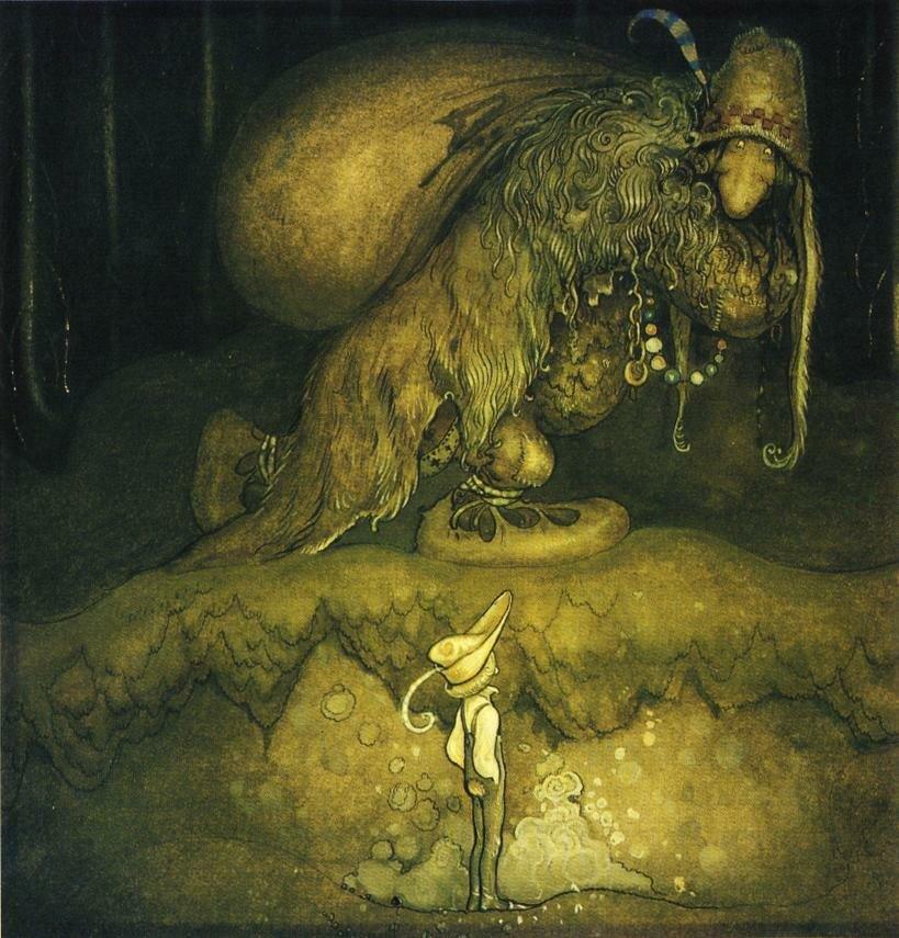 conte pour enfants avec un lutin grognon et une histoire du soir