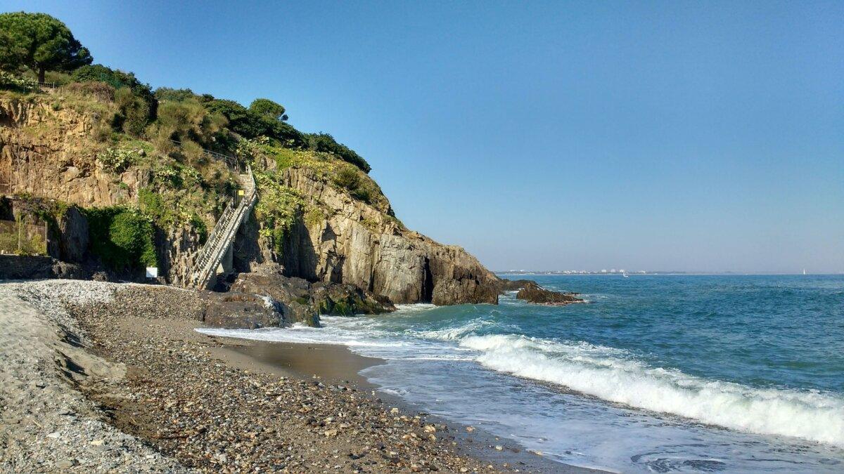 Plage de l'Ouille près d'Argelès-sur-Mer dans les Pyrénées-Orientales