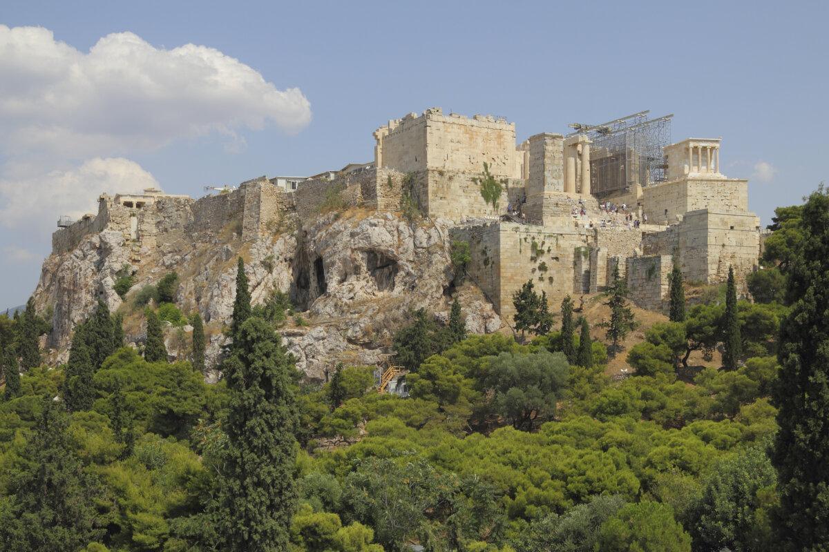 Acropole d'Athènes et relief urbain de l'Attique